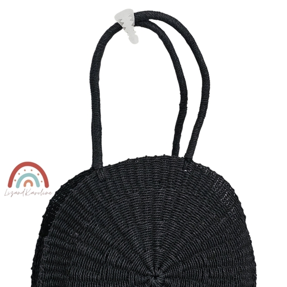 New! French Connection Oversized Circle Large Straw Tote Bag - Picture 7 of 16